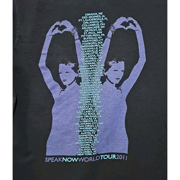 Taylor Swift Shirt Speak Now World Tour 2011 Music Concert Size Small Rare - Picture 4 of 6